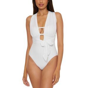 Becca Womens the Butterfly Multi Way One Piece Swimsuit Medium White - NWT